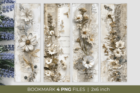 Download Flowers Bookmark Printable, Junk Journal - Printable Collection