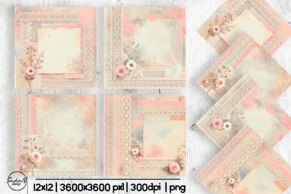 Download Shabby Chic Lace Scrapbook Digital Paper - Premium Resources