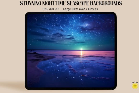 Download Beautiful Beach Under Starry Sky - Premium Resources