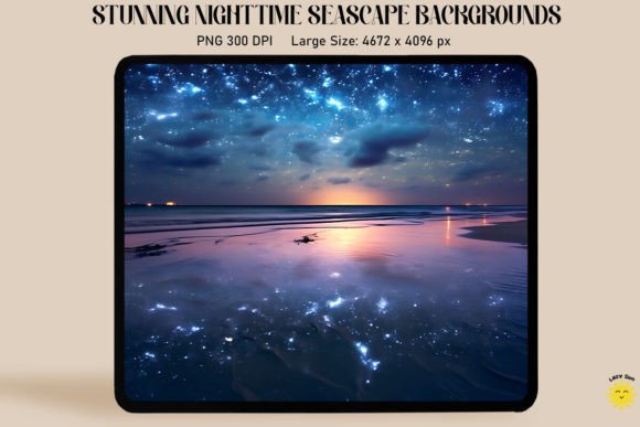 Download Beautiful Beach Under Starry Sky - Premium Resources