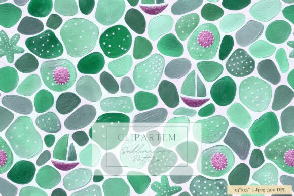 Download Sea Glass Pebbles Green Mint Nautical - Premium Bundle